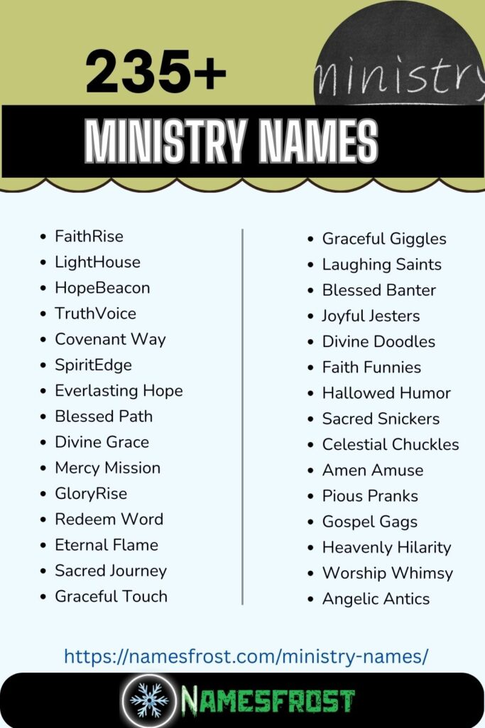 Ministry Names